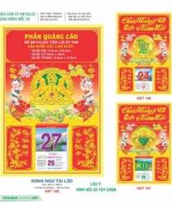 Lịch Bìa Treo 2027 HBT Mẫu HBT194 (29 x 41 cm) Bộ Quà Tặng Doanh Nghiệp Thủy Tinh & Lịch in logo doanh nghiệp quà tặng Tết tại Quà Tặng Thủy Tinh VN