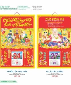 Lịch Bìa Treo 2027 HBT Mẫu HBT201 (40 x 60cm) Bộ Quà Tặng Doanh Nghiệp Thủy Tinh & Lịch in logo doanh nghiệp quà tặng Tết tại Quà Tặng Thủy Tinh VN