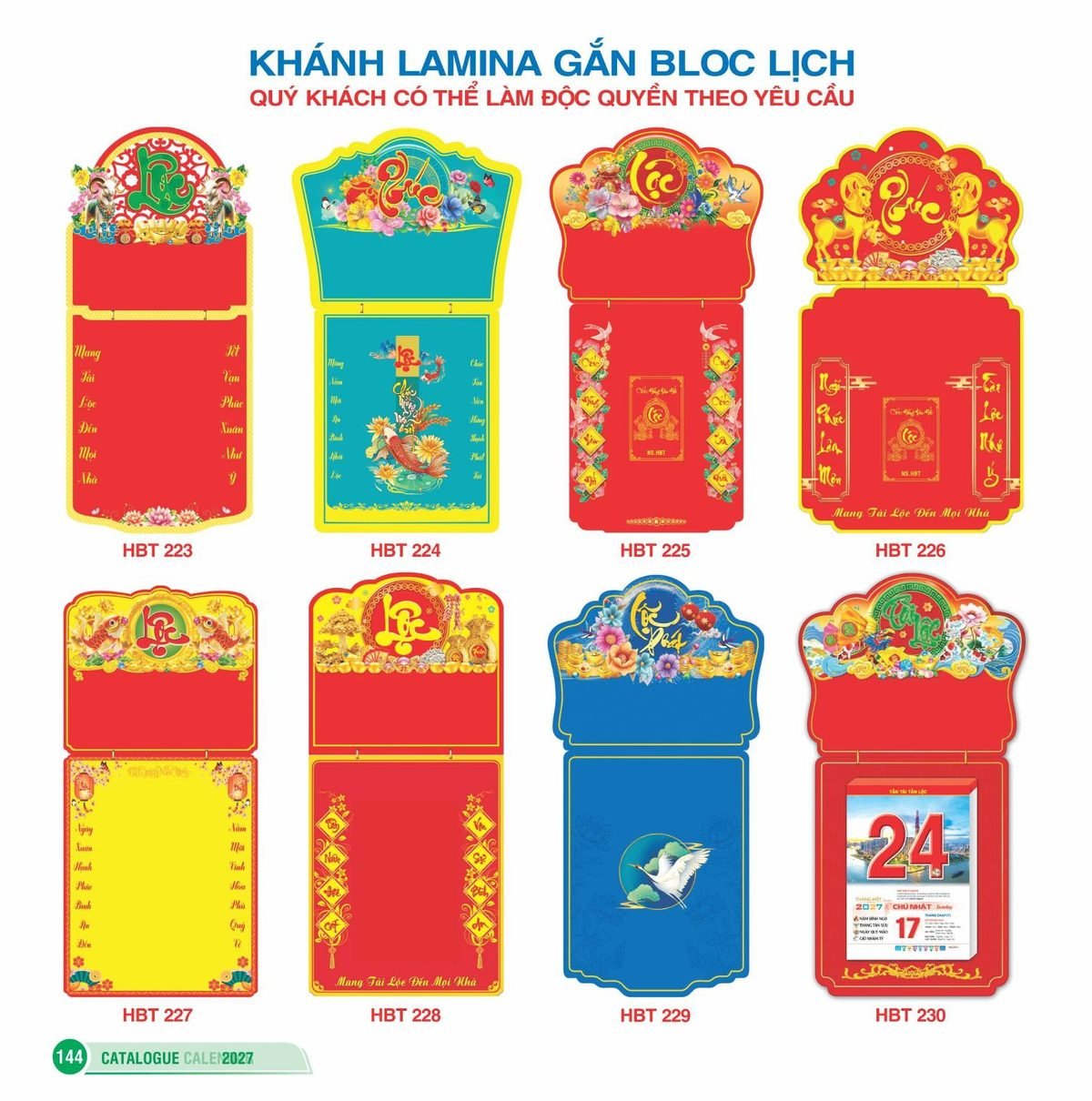 Lịch Bìa Treo 2027 HBT Mẫu HBT228 (40 x 62 cm) Bộ Quà Tặng Doanh Nghiệp Thủy Tinh & Lịch Lịch Bìa Treo 2027 HBT Mẫu HBT228 (40 x 62 cm) Bộ Quà Tặng Doanh Nghiệp Thủy Tinh & Lịch in logo doanh nghiệp quà tặng Tết tại Quà Tặng Thủy Tinh VN