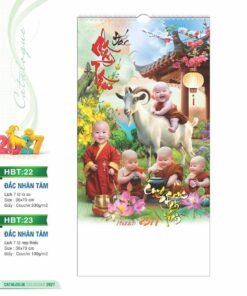 Lịch Treo Tường Lò Xo 2027 HBT Mẫu HBT23 (36 x 70cm) Bộ Quà Tặng Doanh Nghiệp Thủy Tinh & Lịch in logo doanh nghiệp quà tặng Tết tại Quà Tặng Thủy Tinh VN