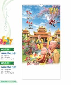 Lịch Treo Tường Lò Xo 2027 HBT Mẫu HBT25 (36 x 70cm) Bộ Quà Tặng Doanh Nghiệp Thủy Tinh & Lịch in logo doanh nghiệp quà tặng Tết tại Quà Tặng Thủy Tinh VN