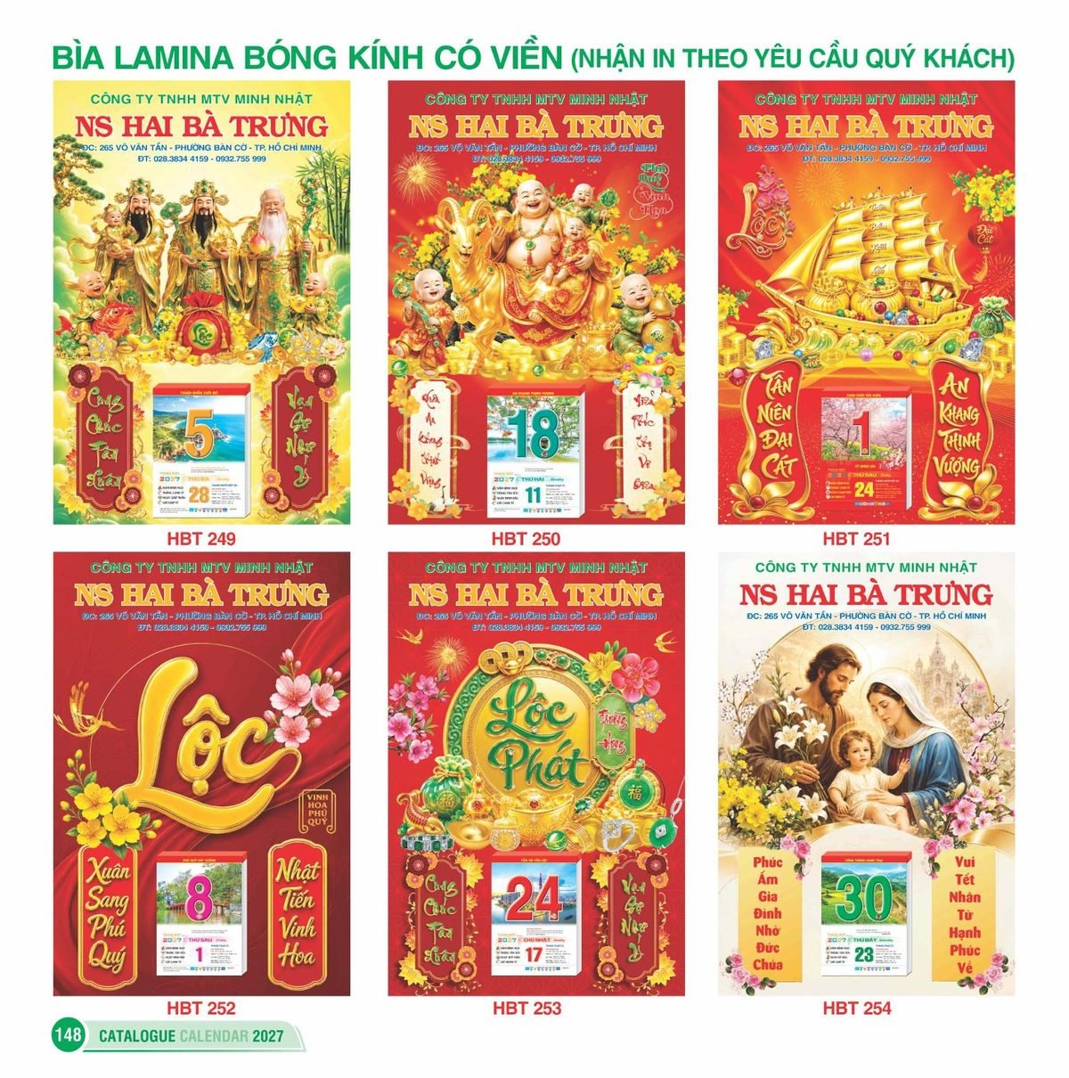 Lịch Bìa Treo 2027 HBT Mẫu HBT251 (48 x 78 cm) Bộ Quà Tặng Doanh Nghiệp Thủy Tinh & Lịch Lịch Bìa Treo 2027 HBT Mẫu HBT251 (48 x 78 cm) Bộ Quà Tặng Doanh Nghiệp Thủy Tinh & Lịch in logo doanh nghiệp quà tặng Tết tại Quà Tặng Thủy Tinh VN