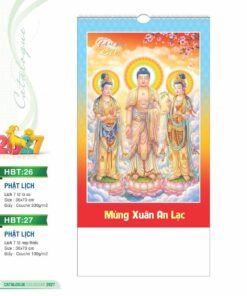 Lịch Treo Tường Lò Xo 2027 HBT Mẫu HBT26 (36 x 70cm) Bộ Quà Tặng Doanh Nghiệp Thủy Tinh & Lịch in logo doanh nghiệp quà tặng Tết tại Quà Tặng Thủy Tinh VN