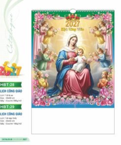 Lịch Treo Tường Lò Xo 2027 HBT Mẫu HBT29 (40 x 60cm) Bộ Quà Tặng Doanh Nghiệp Thủy Tinh & Lịch in logo doanh nghiệp quà tặng Tết tại Quà Tặng Thủy Tinh VN