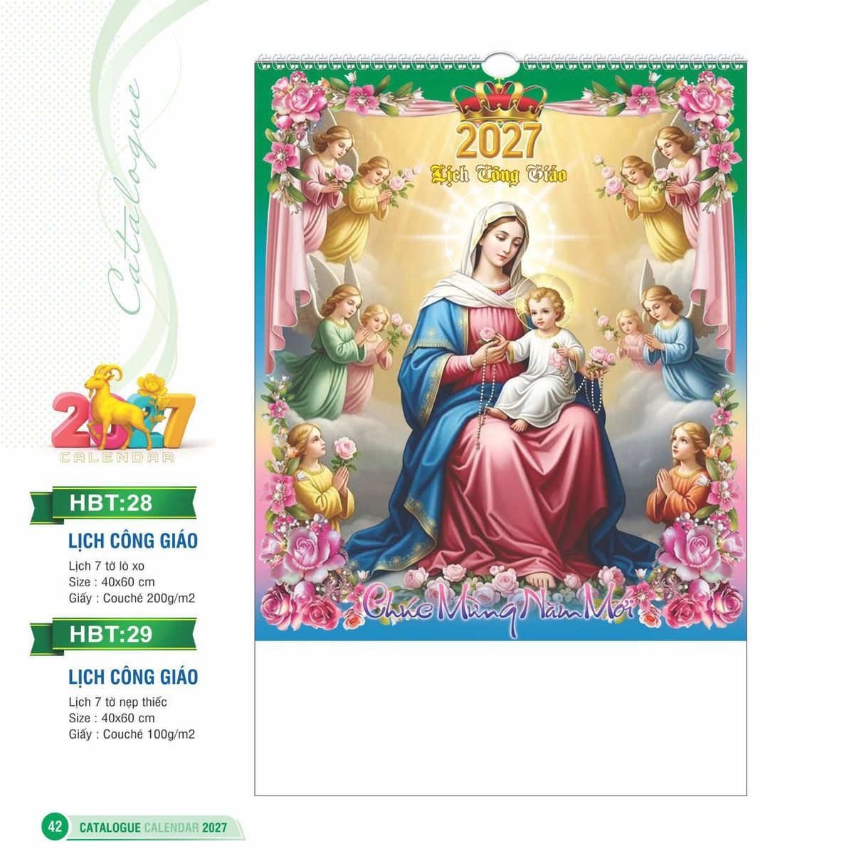 Lịch Treo Tường Lò Xo 2027 HBT Mẫu HBT29 (40 x 60cm) Bộ Quà Tặng Doanh Nghiệp Thủy Tinh & Lịch Lịch Treo Tường Lò Xo 2027 HBT Mẫu HBT29 (40 x 60cm) Bộ Quà Tặng Doanh Nghiệp Thủy Tinh & Lịch in logo doanh nghiệp quà tặng Tết tại Quà Tặng Thủy Tinh VN