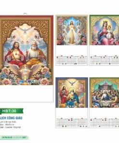 Lịch Treo Tường Nẹp Thiếc 2027 HBT Mẫu HBT30 (45 x 70cm) Bộ Quà Tặng Doanh Nghiệp Thủy Tinh & Lịch in logo doanh nghiệp quà tặng Tết tại Quà Tặng Thủy Tinh VN