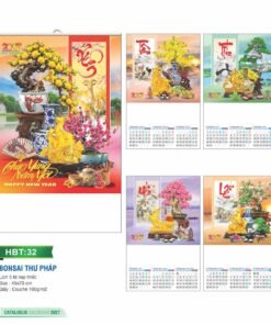 Lịch Treo Tường Nẹp Thiếc 2027 HBT Mẫu HBT33 (45 x 70cm) Bộ Quà Tặng Doanh Nghiệp Thủy Tinh & Lịch in logo doanh nghiệp quà tặng Tết tại Quà Tặng Thủy Tinh VN