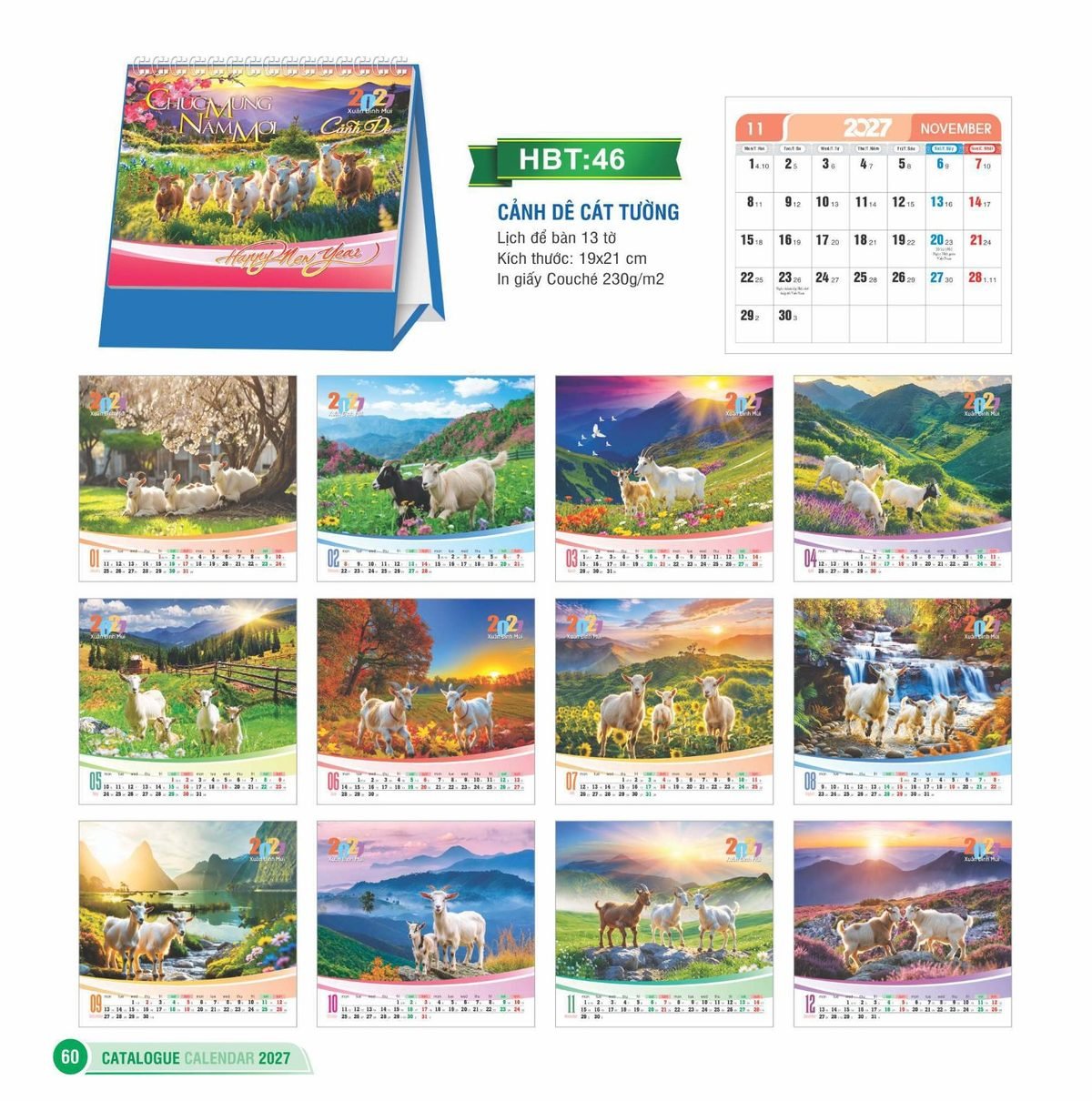 Lịch Để Bàn 2027 HBT Mẫu HBT47 (19 x 21cm) Bộ Quà Tặng Doanh Nghiệp Thủy Tinh & Lịch Lịch Để Bàn 2027 HBT Mẫu HBT47 (19 x 21cm) Bộ Quà Tặng Doanh Nghiệp Thủy Tinh & Lịch in logo doanh nghiệp quà tặng Tết tại Quà Tặng Thủy Tinh VN