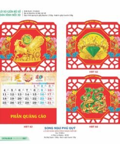Lịch Treo Tường Lò Xo 2027 HBT Mẫu HBT65 (37 x 68cm) Bộ Quà Tặng Doanh Nghiệp Thủy Tinh & Lịch in logo doanh nghiệp quà tặng Tết tại Quà Tặng Thủy Tinh VN