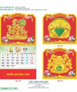 Lịch Treo Tường Lò Xo 2027 HBT Mẫu HBT68 (22  x  23 cm) Bộ Quà Tặng Doanh Nghiệp Thủy Tinh & Lịch in logo doanh nghiệp quà tặng Tết tại Quà Tặng Thủy Tinh VN