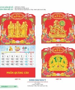 Lịch Treo Tường Lò Xo 2027 HBT Mẫu HBT76 (25  x  26 cm) Bộ Quà Tặng Doanh Nghiệp Thủy Tinh & Lịch in logo doanh nghiệp quà tặng Tết tại Quà Tặng Thủy Tinh VN