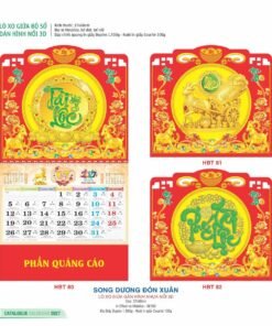 Lịch Treo Tường Lò Xo 2027 HBT Mẫu HBT80 (17  x  18 cm) Bộ Quà Tặng Doanh Nghiệp Thủy Tinh & Lịch in logo doanh nghiệp quà tặng Tết tại Quà Tặng Thủy Tinh VN