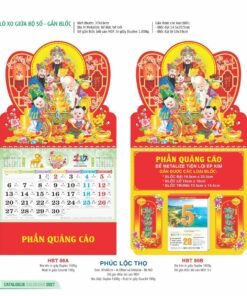 Lịch Treo Tường Lò Xo 2027 HBT Mẫu HBT87A (37 x 68cm) Bộ Quà Tặng Doanh Nghiệp Thủy Tinh & Lịch in logo doanh nghiệp quà tặng Tết tại Quà Tặng Thủy Tinh VN