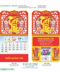 Lịch Treo Tường Lò Xo 2027 HBT Mẫu HBT89B (23  x  24 cm) Bộ Quà Tặng Doanh Nghiệp Thủy Tinh & Lịch in logo doanh nghiệp quà tặng Tết tại Quà Tặng Thủy Tinh VN