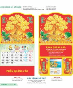 Lịch Treo Tường Lò Xo 2027 HBT Mẫu HBT93B (22  x  23 cm) Bộ Quà Tặng Doanh Nghiệp Thủy Tinh & Lịch in logo doanh nghiệp quà tặng Tết tại Quà Tặng Thủy Tinh VN