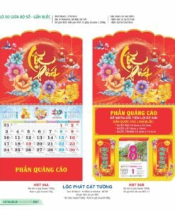 Lịch Treo Tường Lò Xo 2027 HBT Mẫu HBT94B (14  x  15 cm) Bộ Quà Tặng Doanh Nghiệp Thủy Tinh & Lịch in logo doanh nghiệp quà tặng Tết tại Quà Tặng Thủy Tinh VN