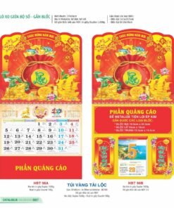 Lịch Treo Tường Lò Xo 2027 HBT Mẫu HBT96B (20  x  21 cm) Bộ Quà Tặng Doanh Nghiệp Thủy Tinh & Lịch in logo doanh nghiệp quà tặng Tết tại Quà Tặng Thủy Tinh VN