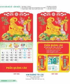 Lịch Treo Tường Lò Xo 2027 HBT Mẫu HBT98A (13 x 19cm) Bộ Quà Tặng Doanh Nghiệp Thủy Tinh & Lịch in logo doanh nghiệp quà tặng Tết tại Quà Tặng Thủy Tinh VN