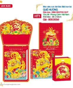 Lịch Bloc Siêu Cực Đại 2027 HT Mẫu HT1 (38 x 53cm) Bộ Quà Tặng Doanh Nghiệp Thủy Tinh & Lịch in logo doanh nghiệp quà tặng Tết tại Quà Tặng Thủy Tinh VN