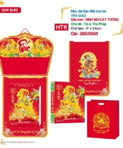Lịch Bloc Đại Đặc Biệt 2027 HT Mẫu HT11 - Cát Tường Như Ý (17 x 24cm) Bộ Quà Tặng Doanh Nghiệp Thủy Tinh & Lịch in logo doanh nghiệp quà tặng Tết tại Quà Tặng Thủy Tinh VN