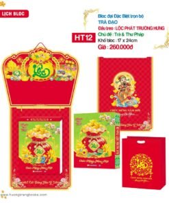 Lịch Bloc Đại Đặc Biệt 2027 HT Mẫu HT12 - Cát Tường Như Ý (17 x 24cm) Bộ Quà Tặng Doanh Nghiệp Thủy Tinh & Lịch in logo doanh nghiệp quà tặng Tết tại Quà Tặng Thủy Tinh VN