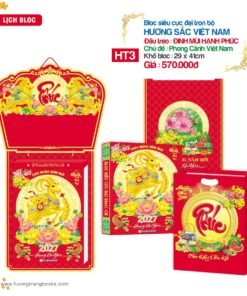 Lịch Bloc Cực Đại 2027 HT Mẫu HT3 - Hương Sắc Việt Nam (29 x 41cm) Bộ Quà Tặng Doanh Nghiệp Thủy Tinh & Lịch in logo doanh nghiệp quà tặng Tết tại Quà Tặng Thủy Tinh VN