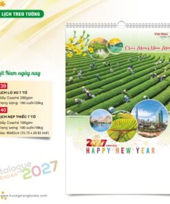 Lịch Treo Tường 2027 HT Mẫu HT39 (40 x 60cm) Bộ Quà Tặng Doanh Nghiệp Thủy Tinh & Lịch in logo doanh nghiệp quà tặng Tết tại Quà Tặng Thủy Tinh VN