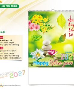 Lịch Treo Tường 2027 HT Mẫu HT45 (40 x 60cm) Bộ Quà Tặng Doanh Nghiệp Thủy Tinh & Lịch in logo doanh nghiệp quà tặng Tết tại Quà Tặng Thủy Tinh VN