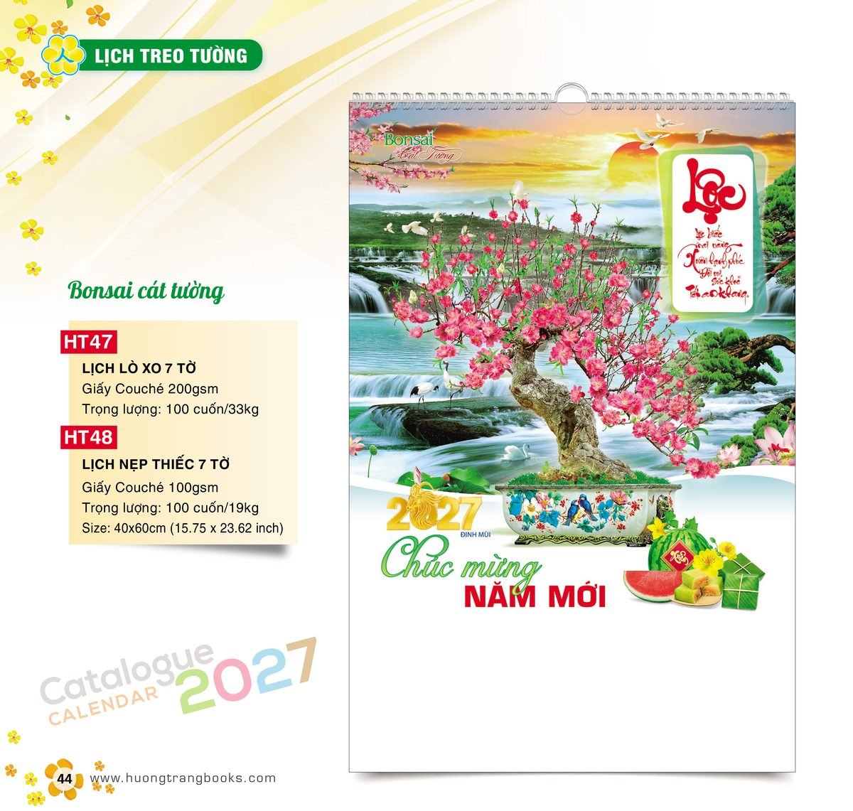 Lịch Treo Tường 2027 HT Mẫu HT47 (40 x 60cm) Bộ Quà Tặng Doanh Nghiệp Thủy Tinh & Lịch Lịch Treo Tường 2027 HT Mẫu HT47 (40 x 60cm) Bộ Quà Tặng Doanh Nghiệp Thủy Tinh & Lịch in logo doanh nghiệp quà tặng Tết tại Quà Tặng Thủy Tinh VN