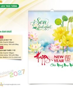Lịch Treo Tường 2027 HT Mẫu HT49 (40 x 60cm) Bộ Quà Tặng Doanh Nghiệp Thủy Tinh & Lịch in logo doanh nghiệp quà tặng Tết tại Quà Tặng Thủy Tinh VN
