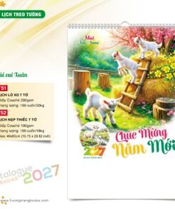 Lịch Treo Tường 2027 HT Mẫu HT51 (40 x 60cm) Bộ Quà Tặng Doanh Nghiệp Thủy Tinh & Lịch in logo doanh nghiệp quà tặng Tết tại Quà Tặng Thủy Tinh VN