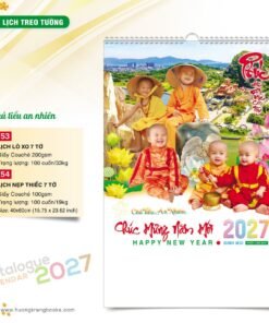 Lịch Treo Tường 2027 HT Mẫu HT53 (40 x 60cm) Bộ Quà Tặng Doanh Nghiệp Thủy Tinh & Lịch in logo doanh nghiệp quà tặng Tết tại Quà Tặng Thủy Tinh VN