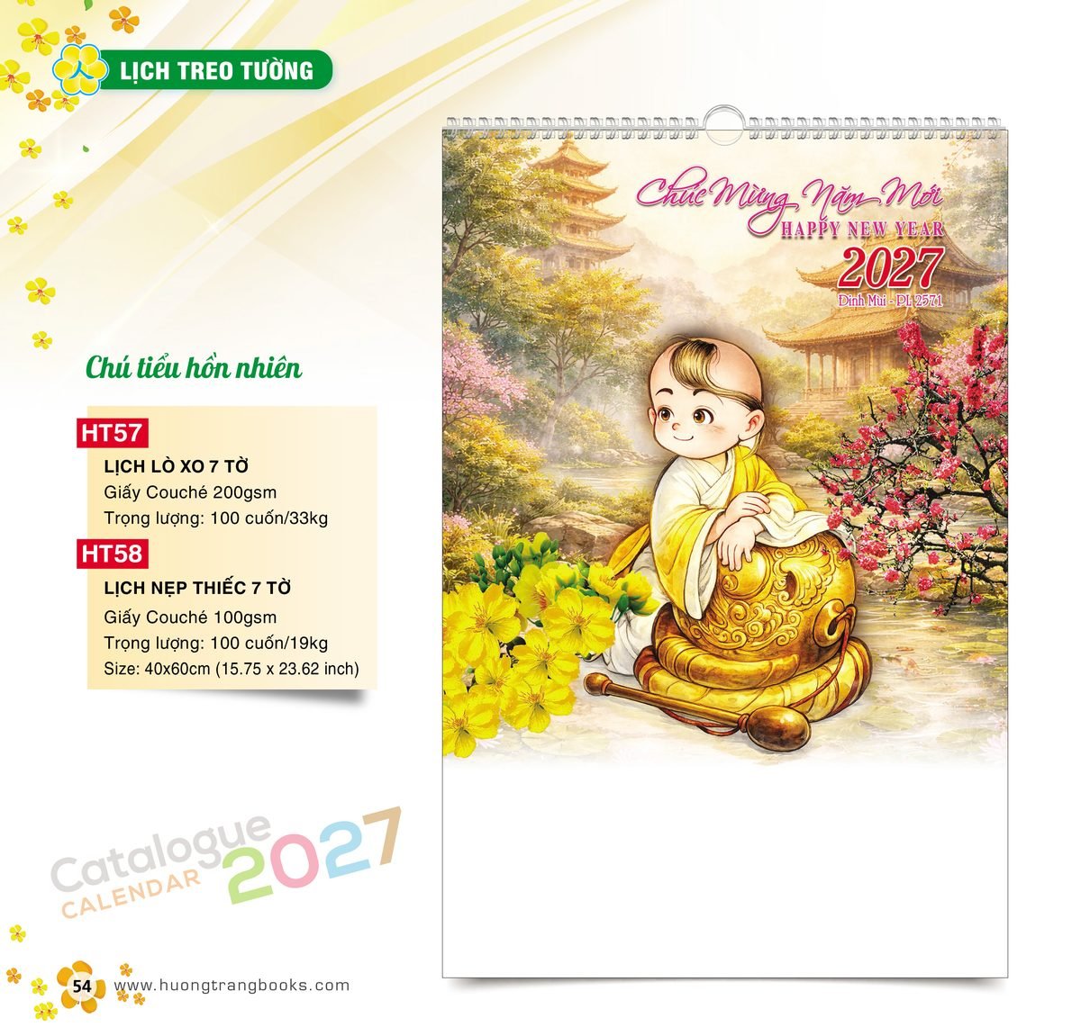 Lịch Treo Tường 2027 HT Mẫu HT57 (40 x 60cm) Bộ Quà Tặng Doanh Nghiệp Thủy Tinh & Lịch Lịch Treo Tường 2027 HT Mẫu HT57 (40 x 60cm) Bộ Quà Tặng Doanh Nghiệp Thủy Tinh & Lịch in logo doanh nghiệp quà tặng Tết tại Quà Tặng Thủy Tinh VN