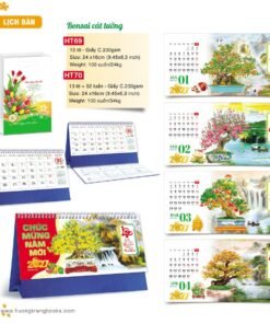 Lịch Để Bàn 2027 HT Mẫu HT69 (24 x 16cm) Bộ Quà Tặng Doanh Nghiệp Thủy Tinh & Lịch in logo doanh nghiệp quà tặng Tết tại Quà Tặng Thủy Tinh VN