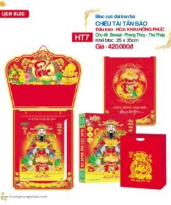 Lịch Bloc Cực Đại 2027 HT Mẫu HT7 (25 x 35cm) Bộ Quà Tặng Doanh Nghiệp Thủy Tinh & Lịch in logo doanh nghiệp quà tặng Tết tại Quà Tặng Thủy Tinh VN
