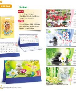 Lịch Để Bàn 2027 HT Mẫu HT71 (24 x 16cm) Bộ Quà Tặng Doanh Nghiệp Thủy Tinh & Lịch in logo doanh nghiệp quà tặng Tết tại Quà Tặng Thủy Tinh VN