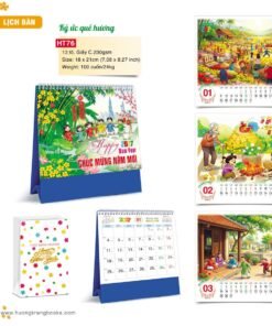 Lịch Để Bàn 2027 HT Mẫu HT76 (18 x 21cm) Bộ Quà Tặng Doanh Nghiệp Thủy Tinh & Lịch in logo doanh nghiệp quà tặng Tết tại Quà Tặng Thủy Tinh VN