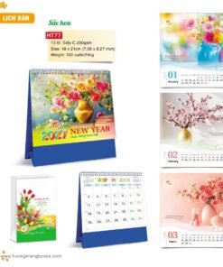 Lịch Để Bàn 2027 HT Mẫu HT77 (18 x 21cm) Bộ Quà Tặng Doanh Nghiệp Thủy Tinh & Lịch in logo doanh nghiệp quà tặng Tết tại Quà Tặng Thủy Tinh VN