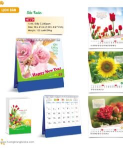 Lịch Bàn Chữ M (Có Note 52 Tuần) 2027 HT Mẫu HT79 (18 x 21cm) Bộ Quà Tặng Doanh Nghiệp Thủy Tinh & Lịch in logo doanh nghiệp quà tặng Tết tại Quà Tặng Thủy Tinh VN