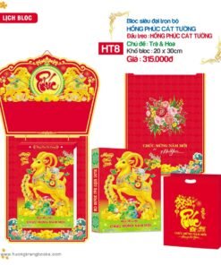 Lịch Bloc Siêu Đại 2027 HT Mẫu HT8 (20 x 30cm) Bộ Quà Tặng Doanh Nghiệp Thủy Tinh & Lịch in logo doanh nghiệp quà tặng Tết tại Quà Tặng Thủy Tinh VN
