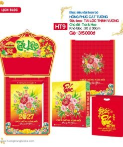 Lịch Bloc Siêu Đại 2027 HT Mẫu HT9 (20 x 30cm) Bộ Quà Tặng Doanh Nghiệp Thủy Tinh & Lịch in logo doanh nghiệp quà tặng Tết tại Quà Tặng Thủy Tinh VN