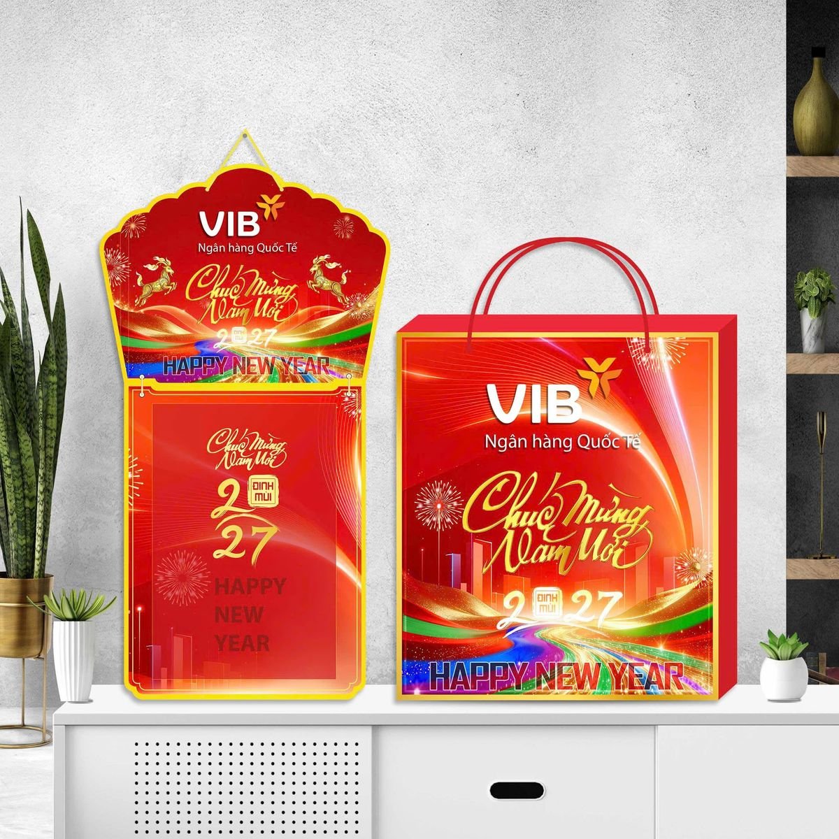 Lịch Khánh Gỗ Lamina 2 Đầu 2027 LM2D_061 - Quà Tặng Thủy Tinh