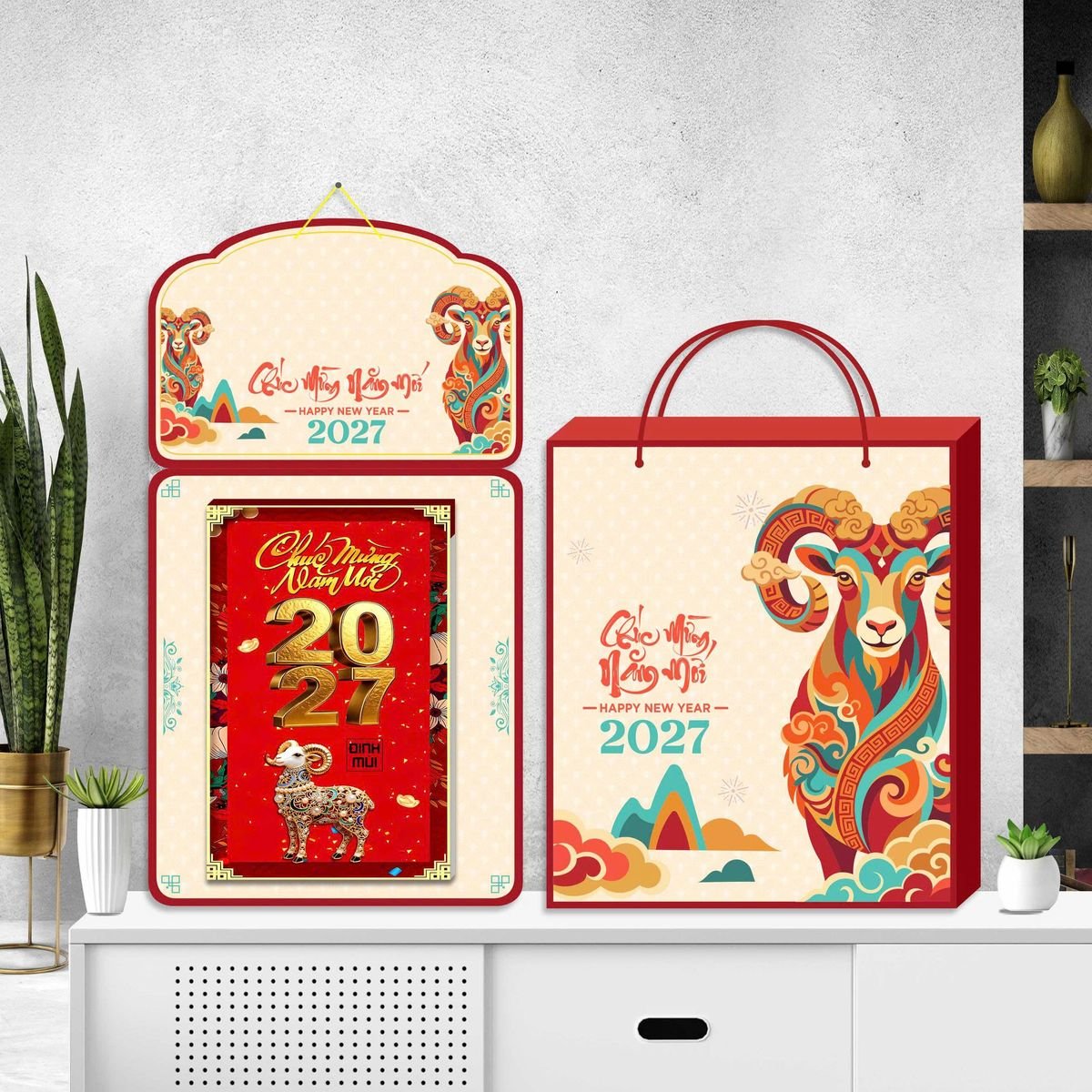 Lịch Khánh Gỗ Lamina 2 Đầu 2027 LM2D_064 - Quà Tặng Thủy Tinh