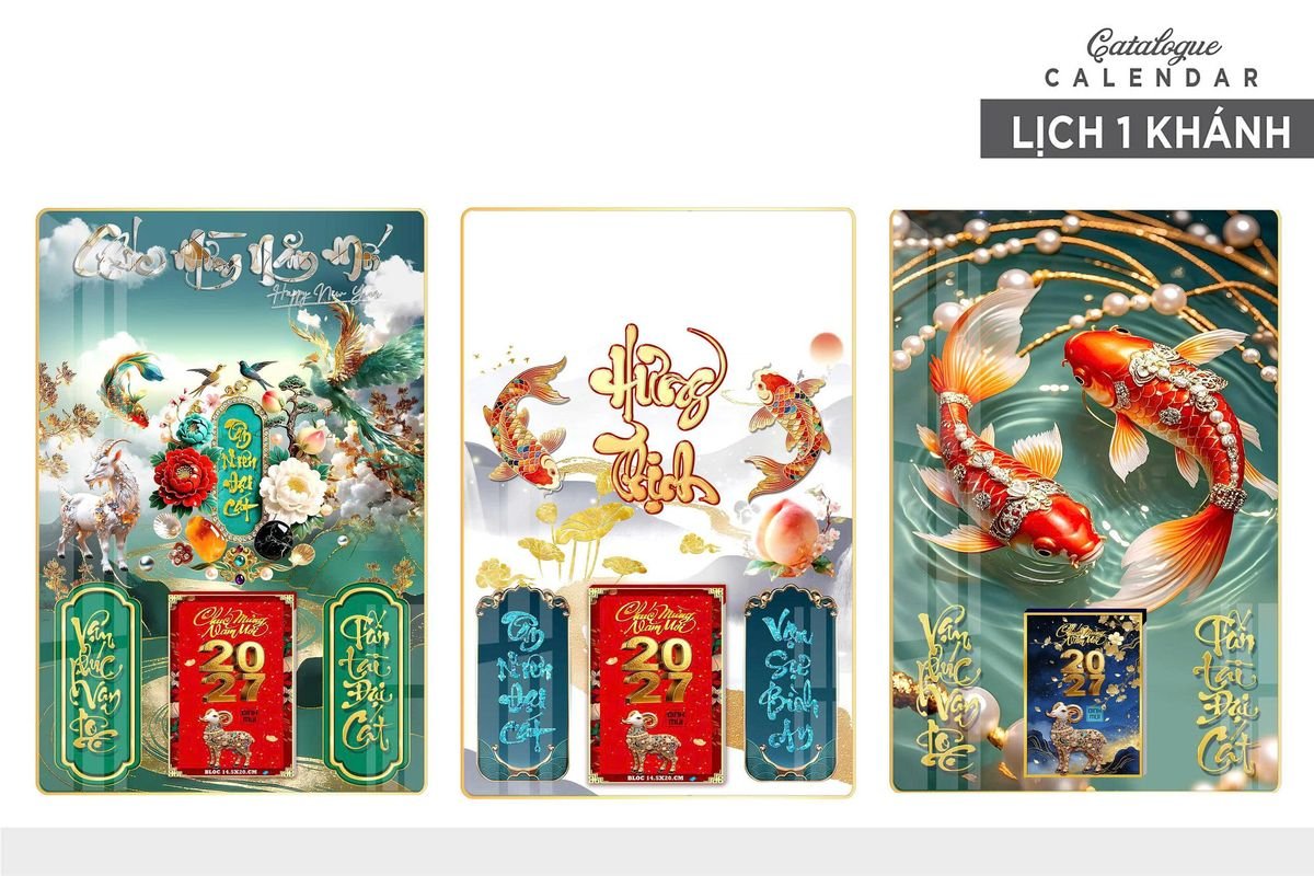 Lịch Gỗ Lamina Cao Cấp 40x60cm 2027 LM406_003 - Quà Tặng Thủy Tinh