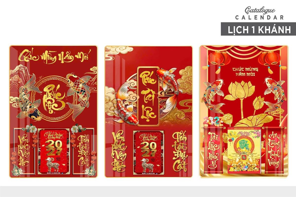 Lịch Gỗ Lamina Cao Cấp 40x60cm 2027 LM406_008 - Quà Tặng Thủy Tinh