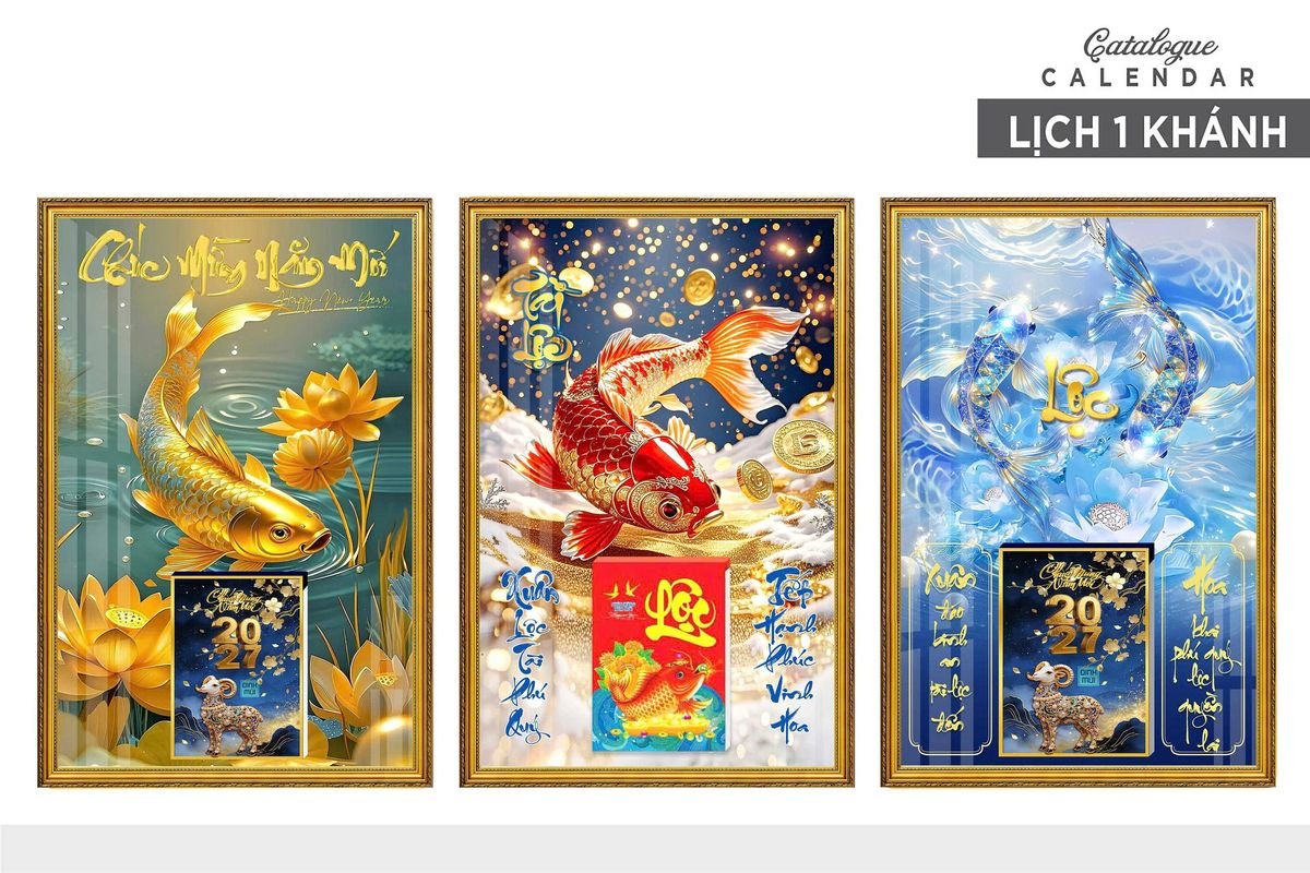 Lịch Gỗ Lamina Cao Cấp 40x60cm 2027 LM406_009 - Quà Tặng Thủy Tinh