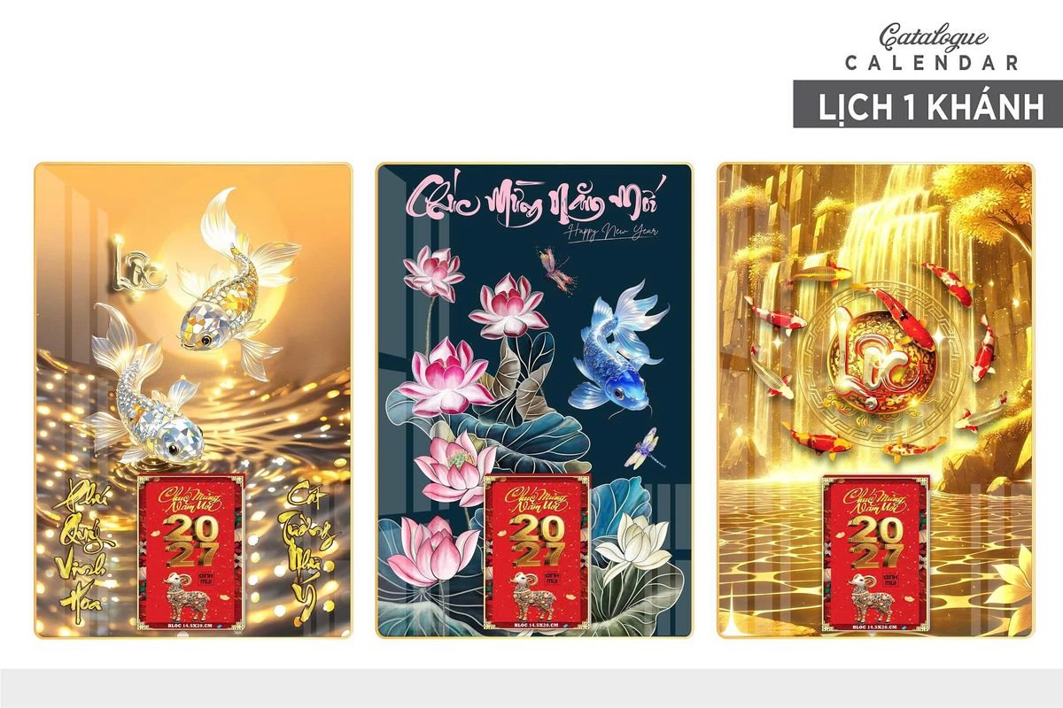 Lịch Gỗ Lamina Cao Cấp 40x60cm 2027 LM406_011 - Quà Tặng Thủy Tinh