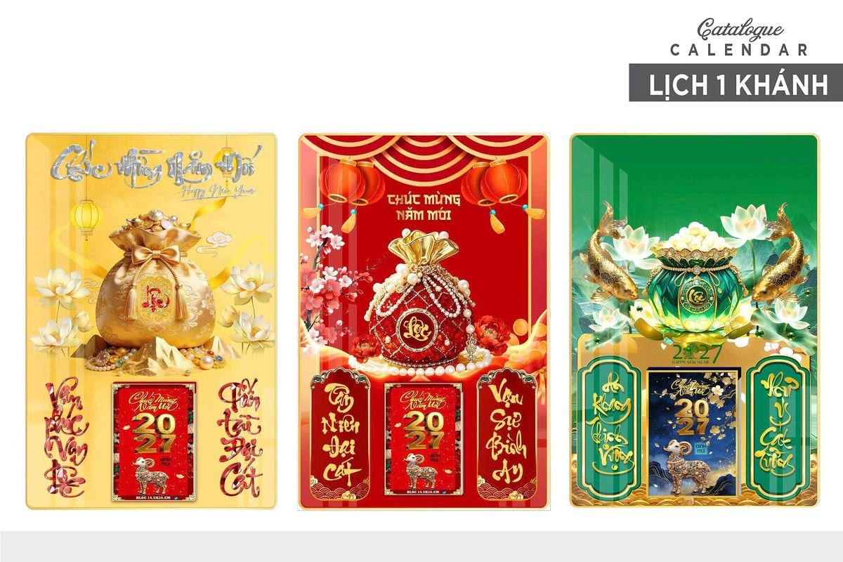 Lịch Gỗ Lamina Cao Cấp 40x60cm 2027 LM406_030 - Quà Tặng Thủy Tinh