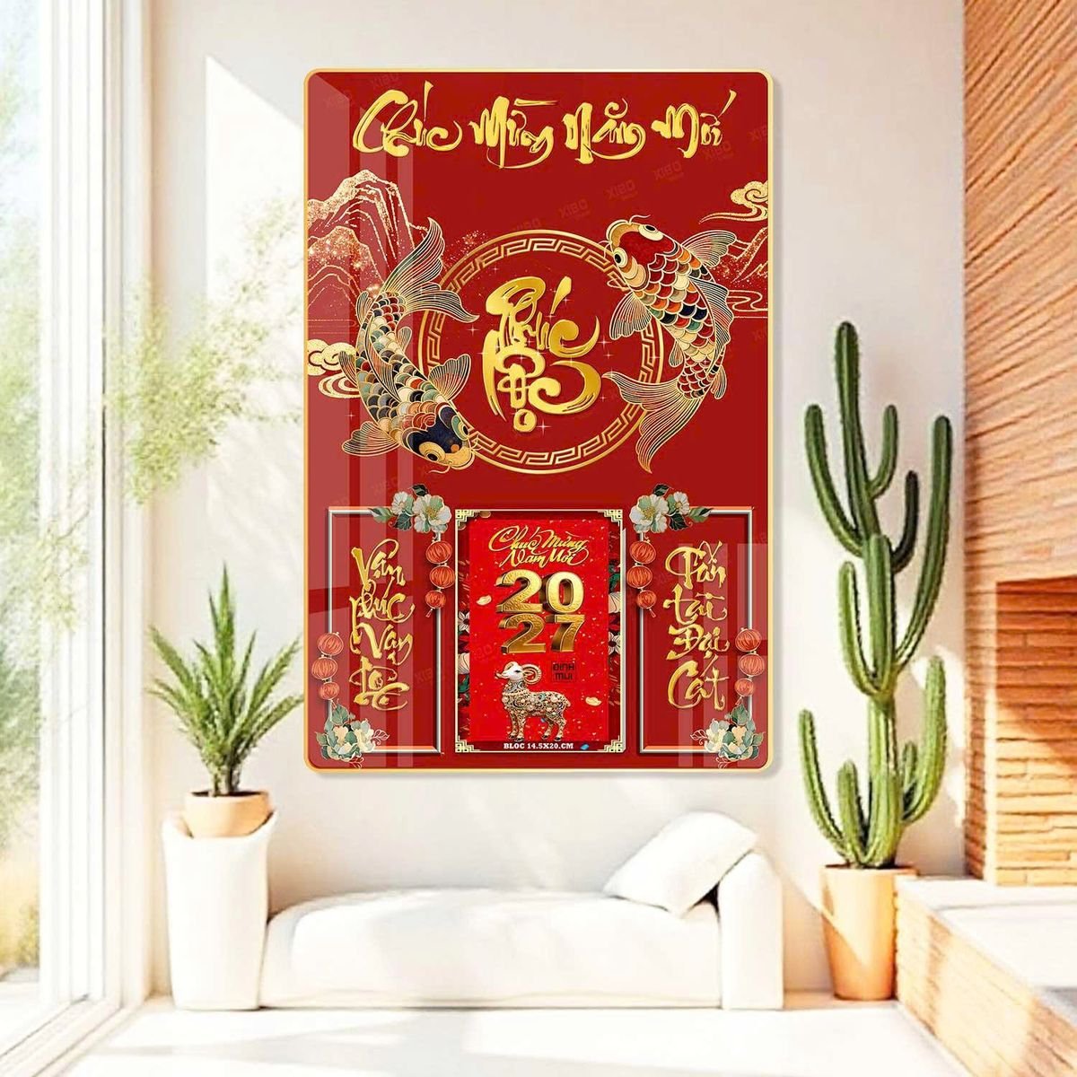 Lịch Gỗ Lamina Cao Cấp 40x60cm 2027 LM406_034 - Quà Tặng Thủy Tinh