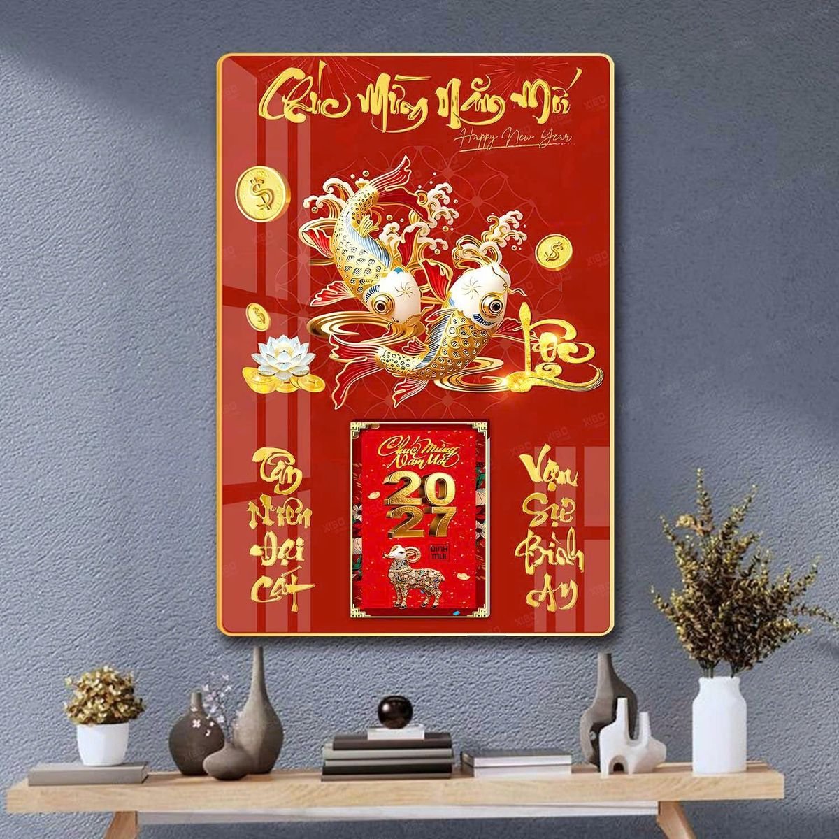Lịch Gỗ Lamina Cao Cấp 40x60cm 2027 LM406_036 - Quà Tặng Thủy Tinh